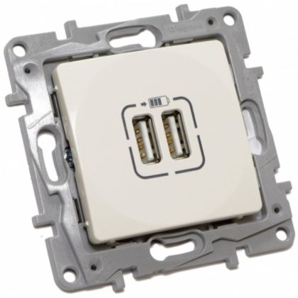 LEGRAND 764694 Niloé dual USB charging socket, beige