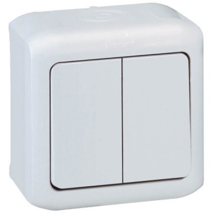   LEGRAND 782361 Forix IP44 wall-mounted double toggle switch 10 AX - 250 V ~ white