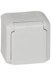 LEGRAND 782373 Forix IP44 fk 2P + F grounded socket, 16A, with flap, white