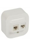 LEGRAND 782428 Forix IP20 falon kívüli 2x RJ45 Cat. 5e UTP informatikai csatlakozóaljzat fehér