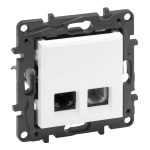   LEGRAND 863156 Niloé Step RJ45 Cat.6 UTP + 1xRJ11 aljzat, fehér