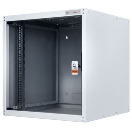   LEGRAND EVO12U6060 network rack cabinet, 19'' 12U WIND: 600 DEPTH: 600 CORE: 626 gray one-piece, glass door ready-assembled MAX: 65 kg Evoline