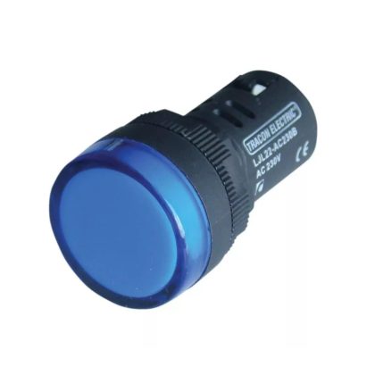   TRACON LJL22-AC230B LED-es jelzőlámpa, kék 230V AC, d=22mm