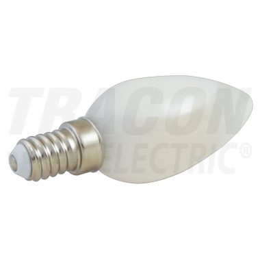 TRACON LOCE144NW LED gyertya fényforrás olajhűtéssel 230 V, 50 Hz, E14, 4 W, C35, 4500 K, 400 lm