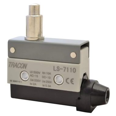 TRACON LS7110 Helyzetkapcsoló, kúpos, ütközős 1×CO, 2A/230V AC, 22mm, IP40