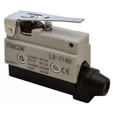 TRACON LS7140 Helyzetkapcsoló, rugószáras 1×CO, 2A/230V AC, 46mm, IP40