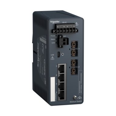 SCHNEIDER MCSESM063F2CS0 Modicon switch, TCP/IP, menedzselhető, 4TX/2FX, monomódusú