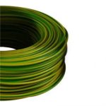 MKH 0,5mm2 spun copper wire green/yellow H05V-K