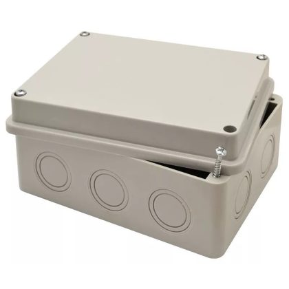   TRACON MED15117 Elektronikai doboz, világos szürke, teli fedéllel 150×110×70mm, IP54