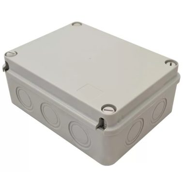 TRACON MED19148 Elektronikai doboz, világos szürke, teli fedéllel 190×145×80, IP67