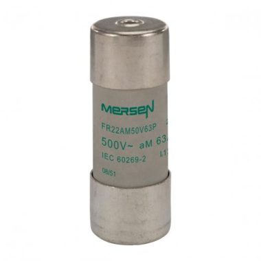 MERSEN B217696J FR22AM50V63P Motor, - készülékvédő - cilinder biztosító betétek 22x58 aM - 500-690VAC, kiütőszeges