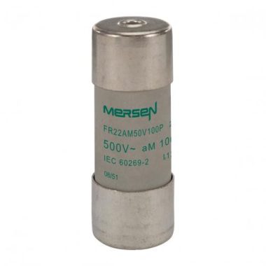 MERSEN T222979J FR22AM50V100P Motor, - készülékvédő - cilinder biztosító betétek 22x58 aM - 500-690VAC, kiütőszeges