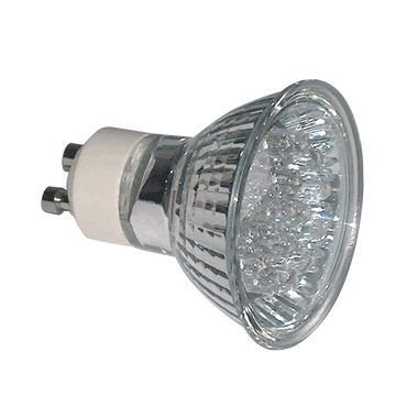 TRACON MR230L-R Hidegtükrös LED fényforrás, vörös 230V, 50Hz, MR230, 1,2W, 120°, GU10, 18×LED