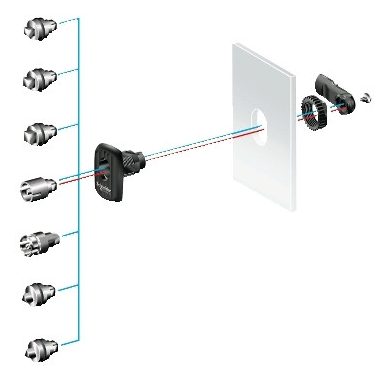 SCHNEIDER NSYAEDLS6S3D square lock insert 6mm for Spacial S3D enclosure