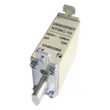   TRACON NT00C-10  Siguranta cuțit 500V AC, 10A, 00C, 120kA, gG