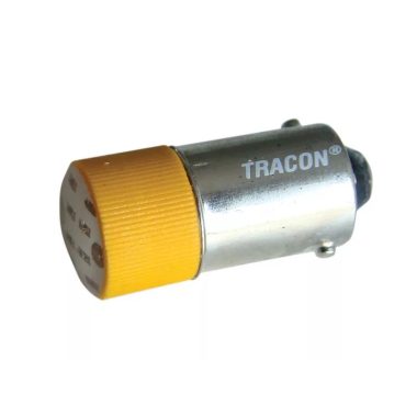 TRACON NYGL-AC400Y LED-es jelzőizzó, sárga 400V AC/DC, Ba9s