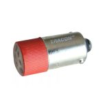   TRACON NYGL-ACDC230R LED-es jelzőizzó, piros 230V AC/DC, Ba9s
