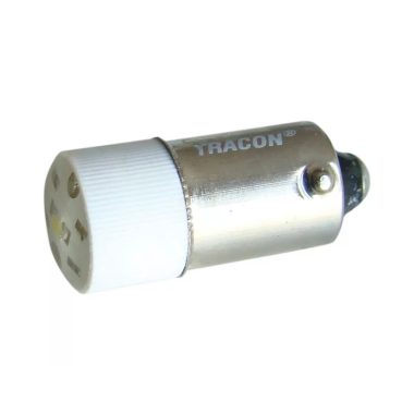 TRACON NYGL-ACDC230W LED bec indicator alb 230V AC/DC, Ba9s