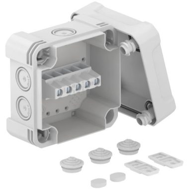 OBO 2005198 X04 T LGR Junction box with terminal block 114x114x78mm