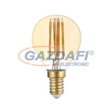 OPTONICA 1418 LED fényforrás G45 4W 400LM E14 175-265V 2700K FILAMENT aranyszínű bura dimmelhető