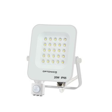 OPTONICA 5765 LED SMD fényvető fehér 20W 1800LM AC220-240V 90° IP65 2700K mozgásérzékelős