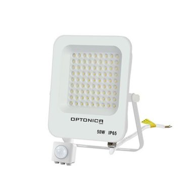 OPTONICA 5769 LED SMD fényvető fehér 50W 4500LM AC220-240V 90° IP65 6000K mozgásérzékelős