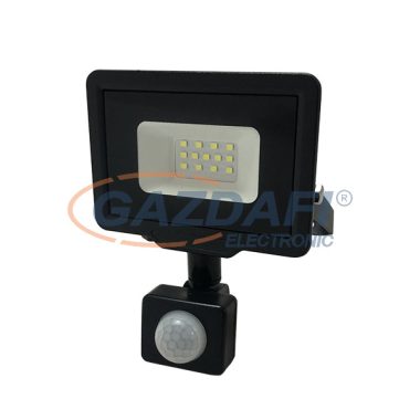 OPTONICA 5942 LED SMD fényvető fekete 10W 800LM AC220-265V 120° IP65 4500K - mozgásérzékelővel