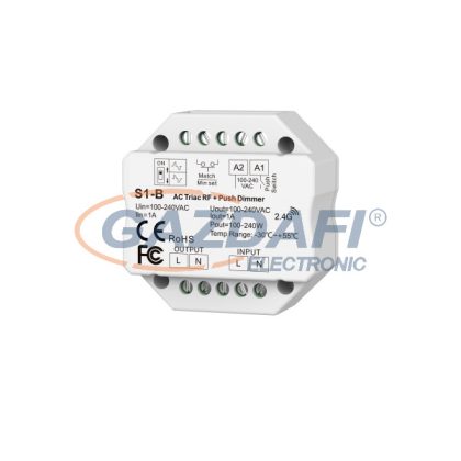   OPTONICA 6363 AC TRIAC DIMMER távirányítható S1-B 100-240VAC RF2.4G 1A*1CH 110W/220W(110V/220V)