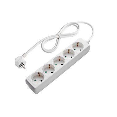 OPTONICA 7605 5-ös elosztó gyermekvédelemmel 3G1.0mm-1.5M, 16A, 230V, Max3500W, IP20 - fehér