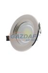 OPTONICA CB3194 10W LED COB spot lámpa, süllyesztett, kerek, 6000K - INOX