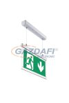 OPTONICA 7204 LED Vészvilágító függő kivitel 2W 220-240V 330x225x60mm IP20 A+ 25000h