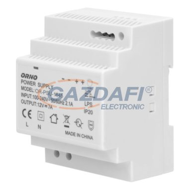 ORNO OR-PSU-1645 Moduláris tápegység, 12V DC 7A, 84W