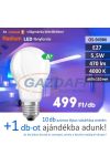 RADIUM A60 LED fényforrás, E27, 5.5W, 470Lm, 240V, 4000K, opál búra