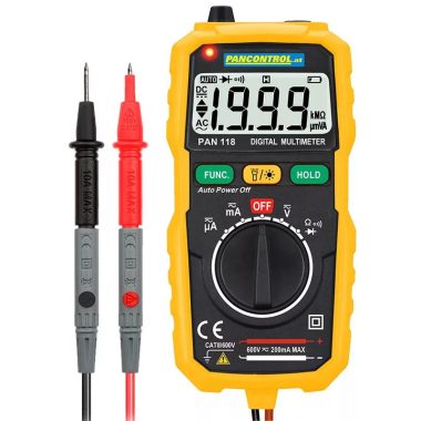 TRACON PAN118 Digitális multiméter, DCV, ACV, DCA, ACA, OHM, dioda