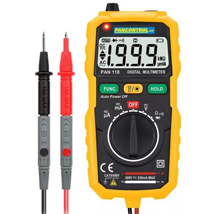   TRACON PAN118 Digitális multiméter, DCV, ACV, DCA, ACA, OHM, dioda