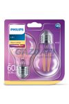 PHILIPS Consumer 929001387371 LED Classic izzó 6-60W A60 E27 827 CL ND 2 pack