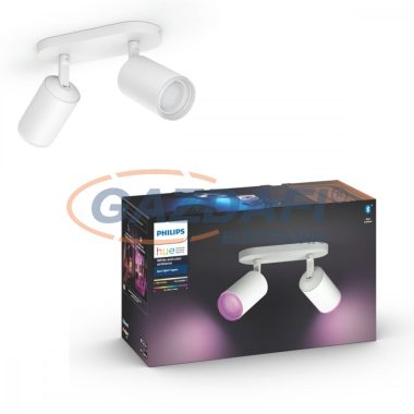 PHILIPS 50632/31/P7 Fugato LED spot lámpa falon kívüli fehér 2x5.7W 240V 2200-6500K 700lm GU10 15000h A+ A+ IP20 bluetooth