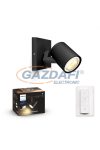 PHILIPS 53090/30/P6 Runner Hue LED spot lámpa falon kívüli fekete 1x5.5W 2200-6500K 350lm GU10 15000h A++ -> E IP20