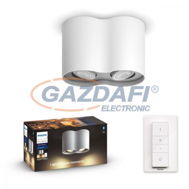 PHILIPS 56332/31/P6 Pillar Hue LED spot lámpa fehér 2x5.5W 2200-6500K 700lm GU10 15000h A++ -> E IP20