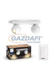 PHILIPS 50472/31/P6 BUCKRAM LED spot lámpa falon kívüli fehér 2x5.5W 2200-6500K 700lm GU10 15000h A++ -> E IP20