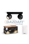 PHILIPS 50472/30/P6 BUCKRAM LED spot lámpa falon kívüli fekete 2x5.5W 2200-6500K 700lm GU10 15000h A++ -> E IP20