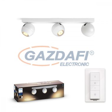 PHILIPS 50473/31/P6 BUCKRAM LED spot lámpa falon kívüli fehér 3x5.5W 2200-6500K 1050lm GU10 15000h A++ -> E IP20