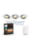 PHILIPS 34176/11/P6 Adore hue LED spot lámpa süllyesztett króm 3x5W 230V 2200-6500K 1050lm GU10 15000h A++ -> E IP44