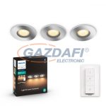   PHILIPS 34176/11/P6 Adore hue LED spot lámpa süllyesztett króm 3x5W 230V 2200-6500K 1050lm GU10 15000h A++ -> E IP44