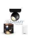 PHILIPS 50471/30/P6 BUCKRAM LED spot lámpa falon kívüli fekete 1x5.5W 2200-6500K 350lm GU10 15000h A++ -> E IP20