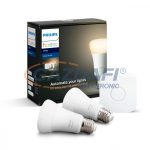   PHILIPS 929001821601  HueW kezdőkészlet (2 x E27 9 W + bridge) 806lm 2700K E27 230V 25000h A+ IP20 bluetooth