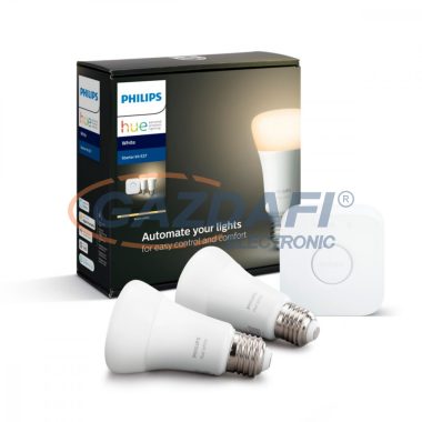 PHILIPS 929001821601  HueW kezdőkészlet (2 x E27 9 W + bridge) 806lm 2700K E27 230V 25000h A+ IP20 bluetooth