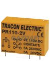 TRACON PR110-2V Print relé 110V DC / 2×CO (5A, 230V AC / 30V DC)