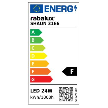 RÁBALUX 3166 Shaun,bel.menny.besü.LED 24W,fehér,D22