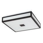   RÁBALUX 75033 Zoya LED mennyezeti lámpa 24W, 40x40cm, fekete 1700 lm 4000K 230V, 50Hz IP44 30000h